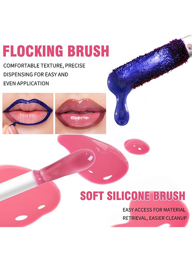 OLIBOLLA Double-Ended Peel-Off Lip Liner Color Changing Lip Oil, 2-in-1 Long-Lasting Peel-Off Lip Stain with Hydrating Lip Gloss #01 - Image 4