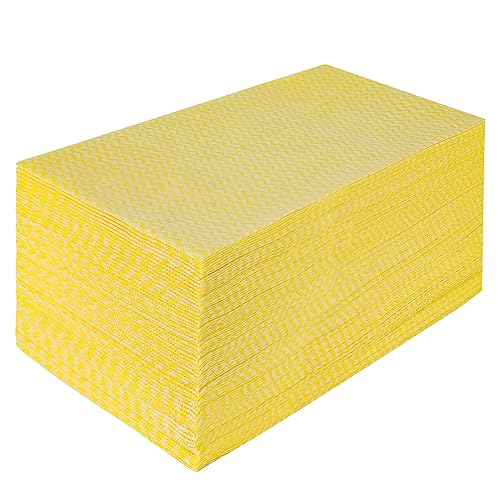 JEBBLAS Cleaning Towels Dish Towels and Dish Cloths Reusable Absorbent Dry Quickly 60 SheetsPack Yellow - Image 2