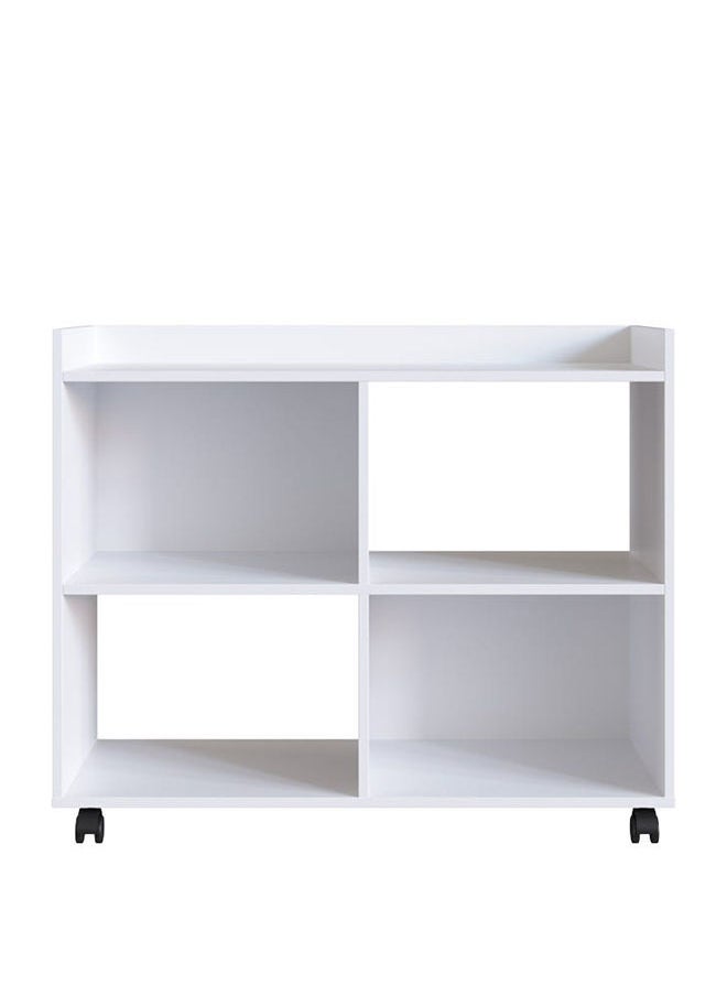 DANUBE HOME Lairon 2 Door Cabinet 3 Tier Modern Design Wooden Book Organiser Cupboard Space Saving Display Storage Rack For Home Office Living Room Kitchen White  - Image 3