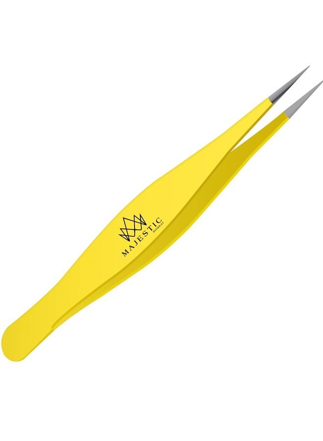 Majestic Bombay Fine Point Tweezers for Women and Men – Splinter Ticks, Facial, Brow and Ingrown Hair Removal–Sharp, Needle Nose, Surgical Tweezers Precision Pluckers best tweezers for chin hair - Image 1