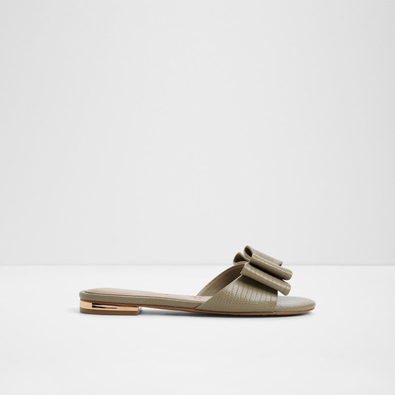 ALDO ELOQUENT Textured Bow Flat Sandals - Image 1