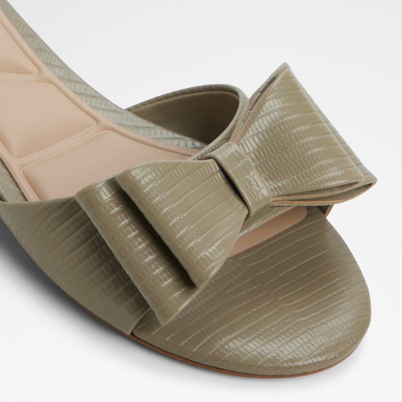 ALDO ELOQUENT Textured Bow Flat Sandals - Image 5