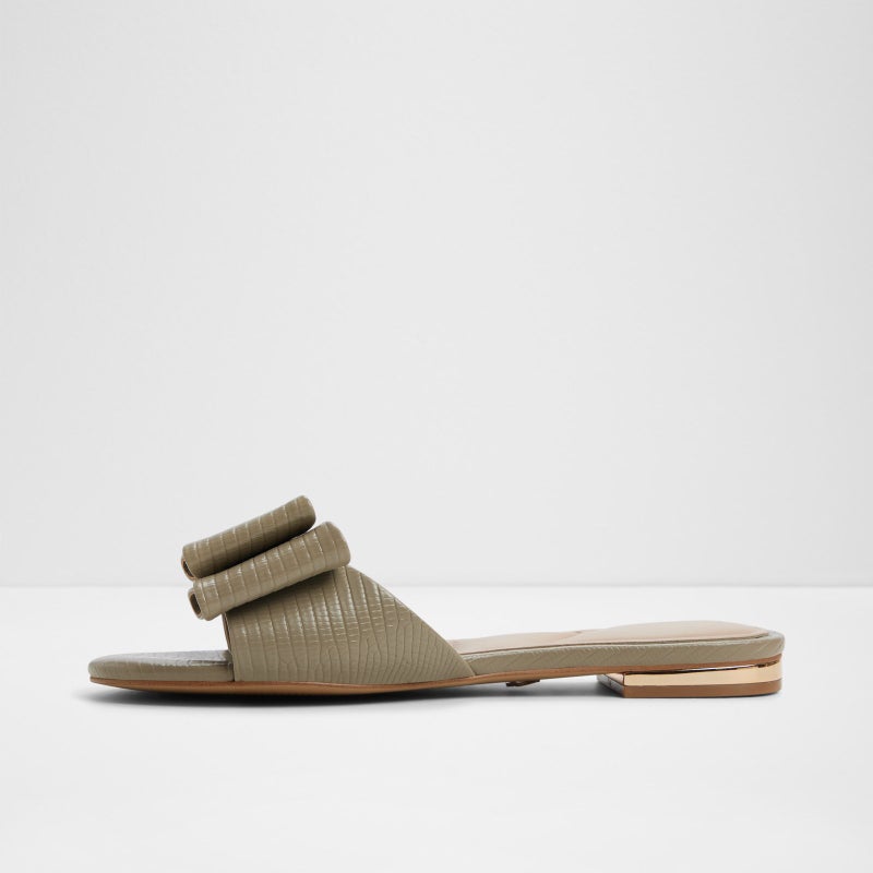 ALDO ELOQUENT Textured Bow Flat Sandals - Image 3