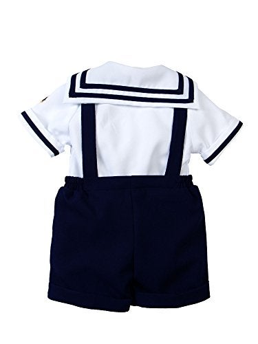 Spring Notion Baby Boys Sailor Set with Hat Style-A Medium / 6-12M, Navy Blue - Image 2