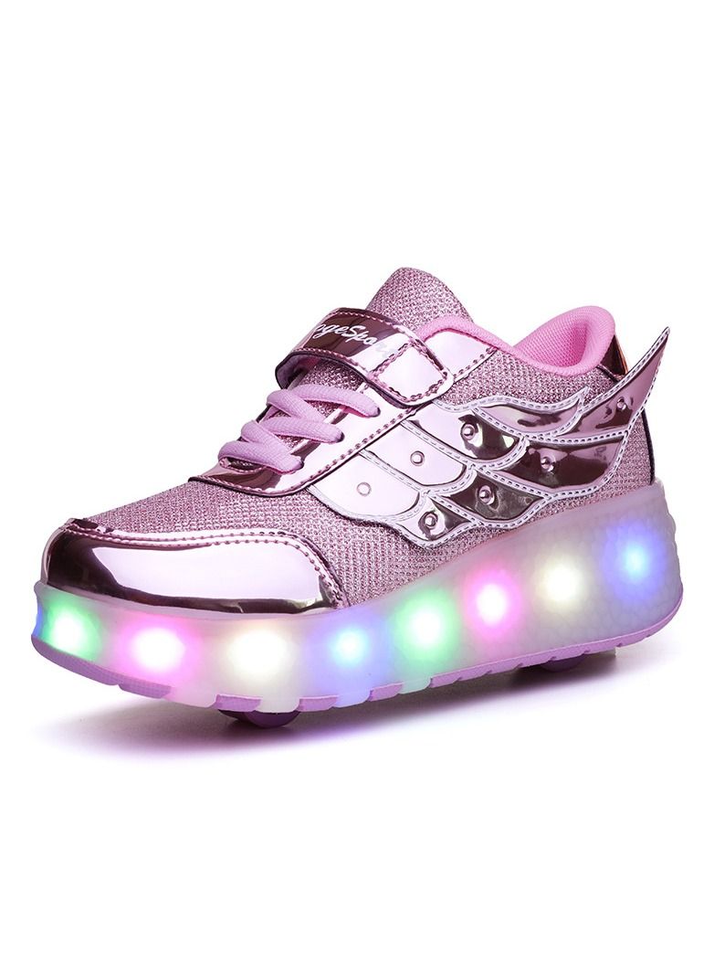 KUYING New Four-Wheel Skate Shoe Luminous Pulley Shoes 