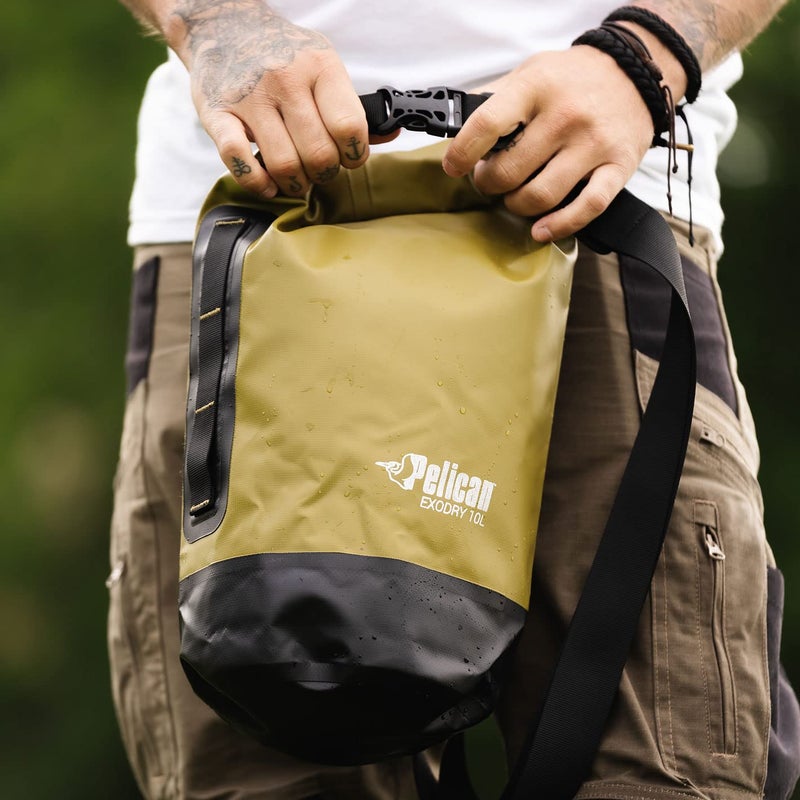 Pelican ExoDry 30L Large Drybag - Waterproof - Backpack-Type Shoulder Straps - Thick & Lightweight - Roll Top Compression - Keeps Gear Dry for Kayaking, Rafting and Fishing - Black - Image 5