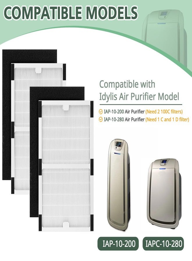 إزينلايف فلتر بديل من النوع C لأجهزة Idylis IAF-H-100C و IAP-10-200 و IAP-10-280 (عبوة من فلترين من النوع C HEPA وفلترين مسبقين من الكربون النشط) - Image 2