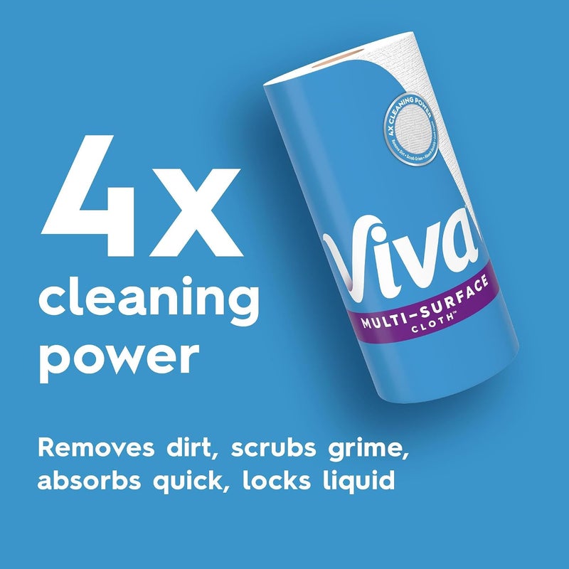 Viva Multi-Surface Cloth Paper Towels, Task Size - 12 Super Rolls (2 Packs of 6) = 18 Regular Rolls (81 Sheets Per Roll) - Image 3