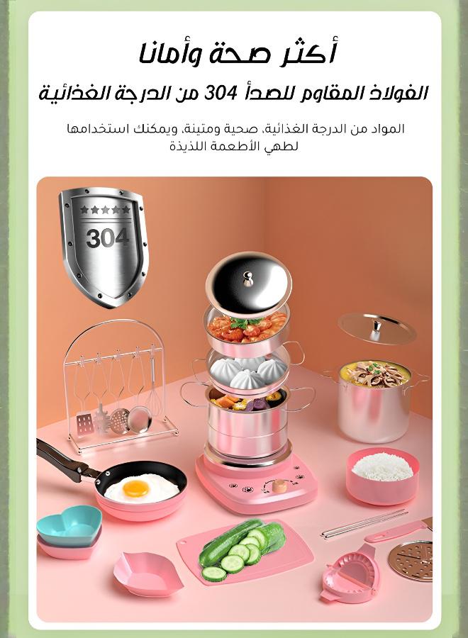 مجموعة ألعاب تقمص أدوار مصغرة من البلاستيك على شكل مطبخ واقعي من Joudiplay، مكونة من 11 قطعة (للأطفال)، صندوق هدايا ألعاب المطبخ، ألعاب للأولاد والبنات - Image 2