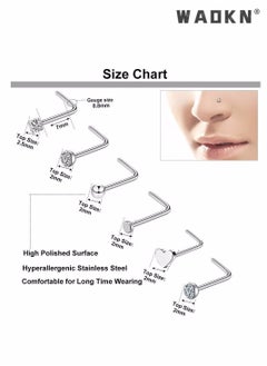 36 PCS Nose Rings for Women Studs Hoop 20G Piercings Jewelry Screw Stainless Steel Bone Flat Top Diamond Opal Heart High Nostril Piercing Stainless Steel Nose Rings Studs for Women Men - pzsku/Z185C00610FC3F9EE5BC7Z/45/_/1711634632/e975ffb3-d70a-4ba5-8abe-b583358aaaec