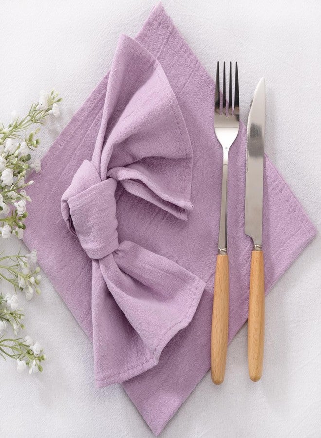 LINXTAR Cloth Napkins Lilac Cotton Napkins Set of 4 17"x17" Washable Reusable Cotton Napkins for Fall Autumn Wedding Party Banquet Baby Shower Home Dining Table Decor - Image 1