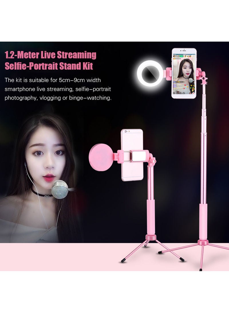 NIBEMINENT Live Streaming Selfie Mobile Stand Kit Pink  - Image 3