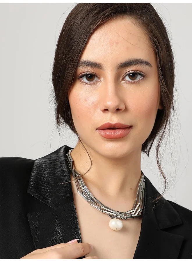 سوهي قلادة مصمم مطلية بالفضة