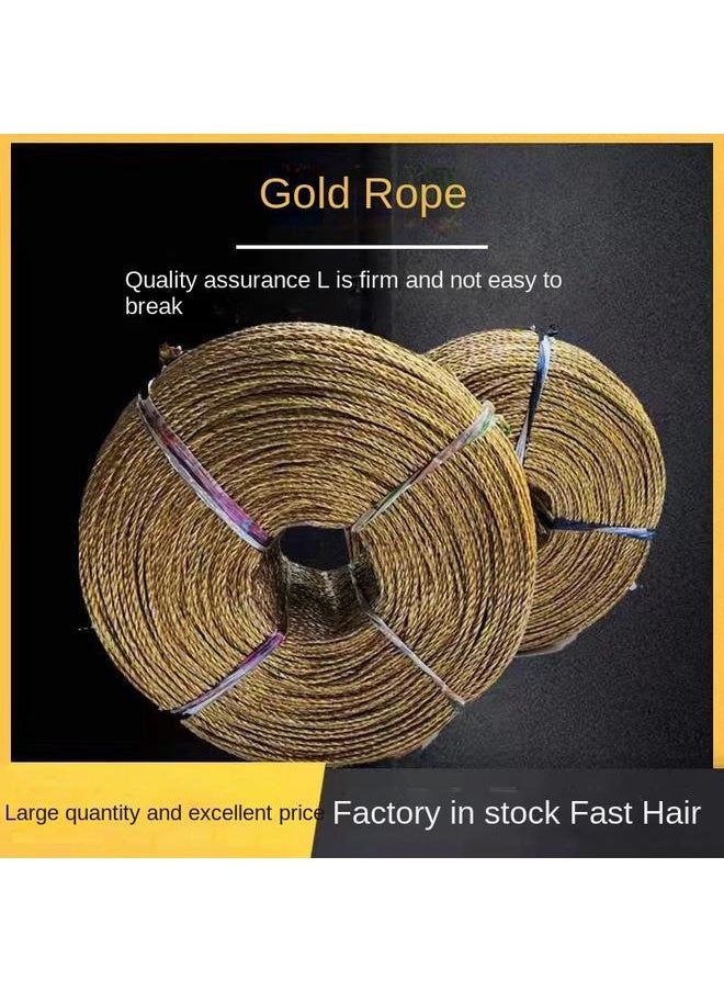 Bluejw Rope Hanging Seedling Hanging Rope Waste Paper Packing Rope Hydraulic Press Packing Straw Rope Binding Greenhouse Laminating Rope Yellow One  - Image 4