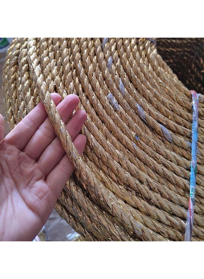 Bluejw Rope Hanging Seedling Hanging Rope Waste Paper Packing Rope Hydraulic Press Packing Straw Rope Binding Greenhouse Laminating Rope Yellow One  - Image 1