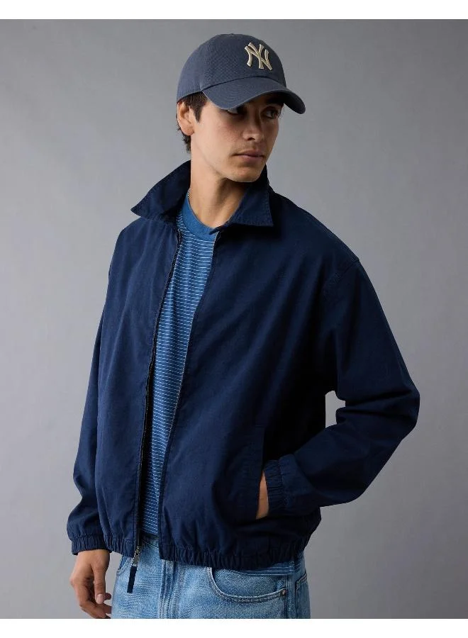 American Eagle AE Linen-Blend Club Jacket
