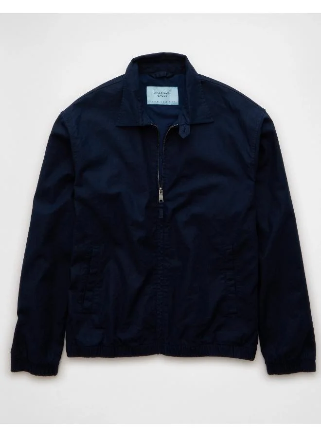 American Eagle AE Linen-Blend Club Jacket