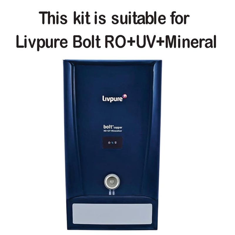 Bareeze Pure RO Service Kit for Livpure Bolt ROUVMineral Water Purifier - Image 5
