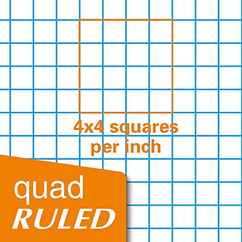 KAISA Graph Paper Filler Paper, 8"x10.5" 4x4 Graph/Quad Rule Filler Paper 3-Hole Punched 1/4inch Grid Paper Loose-Leaf Paper for 3-Ring Binders,150sheet/pack, 3pack F15001Q - Image 3