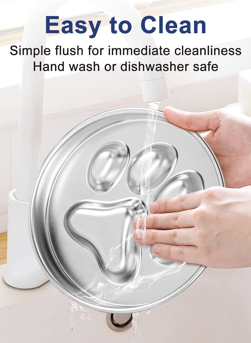 كيدل الفولاذ المقاوم للصدأ بطيئة تغذية الكلب وعاء طبق الحيوانات الأليفة لإبطاء تناول الطعام المعدني الكلب وعاء للسلالات الصغيرة والمتوسطة - Image 3