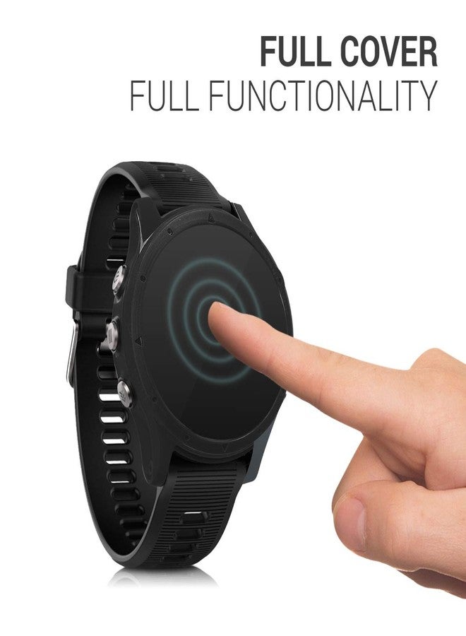 kwmobile Cases Compatible with Garmin Forerunner 935/945 - Set of 2 Fitness Tracker Screen Protectors - Black/Grey - Image 2