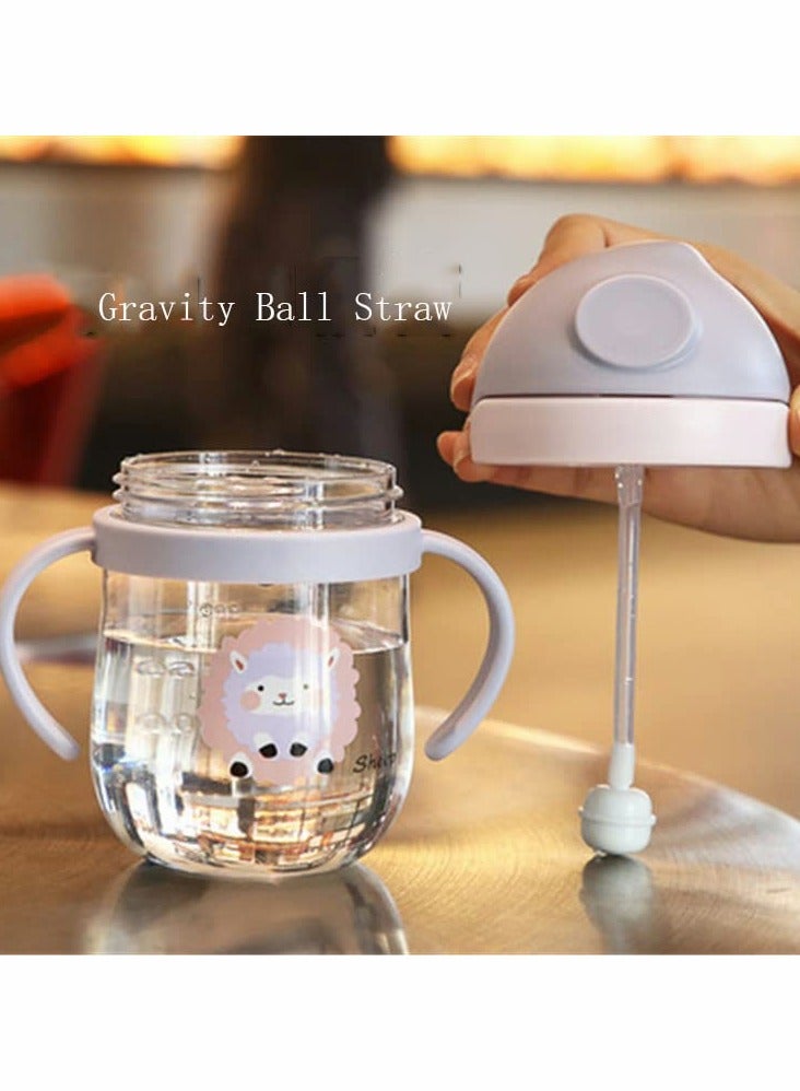 KASTWAVE Sippy Cup for Baby more than 6 months,Spill-Proof Sippy Cup, Straw for Kids Water Bottle with Soft Silicon Spout Cup for Toddlers,BPA Free, 300ml,Spill Plastic Drinking Bottle with Handle - Image 5