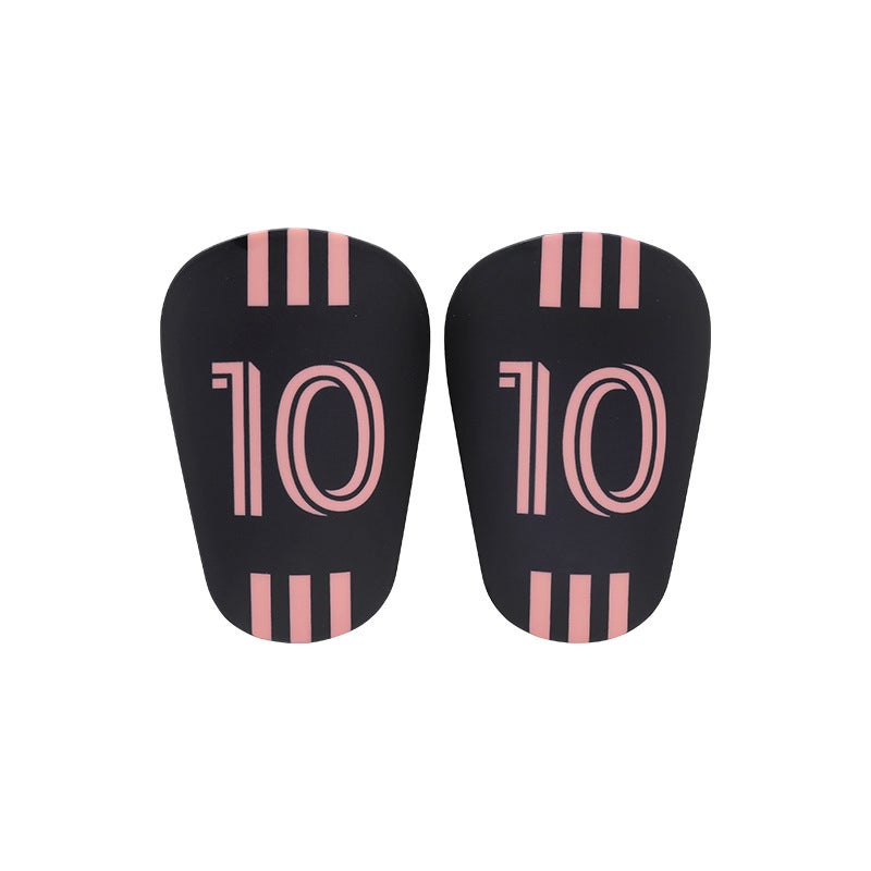 Generic Professional Soccer Shin Guards with Sleeves for Adults and Kids Messi 10 Black Powder