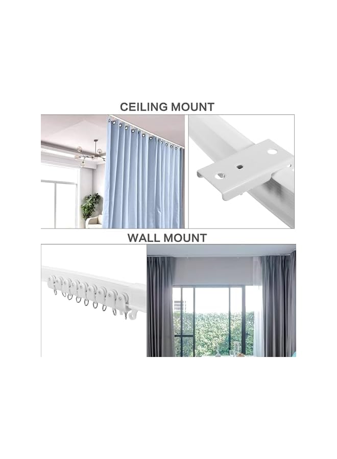 The Bros سكة ستائر سقفية مرنة وقابلة للانحناء، سكة ستائر منحنية بطول 3 أمتار، فاصل غرف من سبائك معدنية، ستارة RV، نظام سكة سقف - Image 4