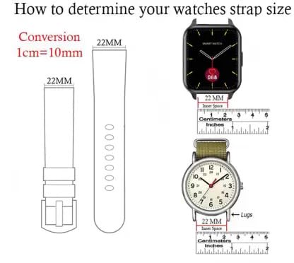 IIK COLLECTION 22mm Metal Strap and Silicone Strap for Smart Watches| combo pack of strap Compatible with Noise, Boat Xtend, Pebble, Boat, Boat Flash, Noise Color fit,Ultra Smart Watch & All Watches - Image 4