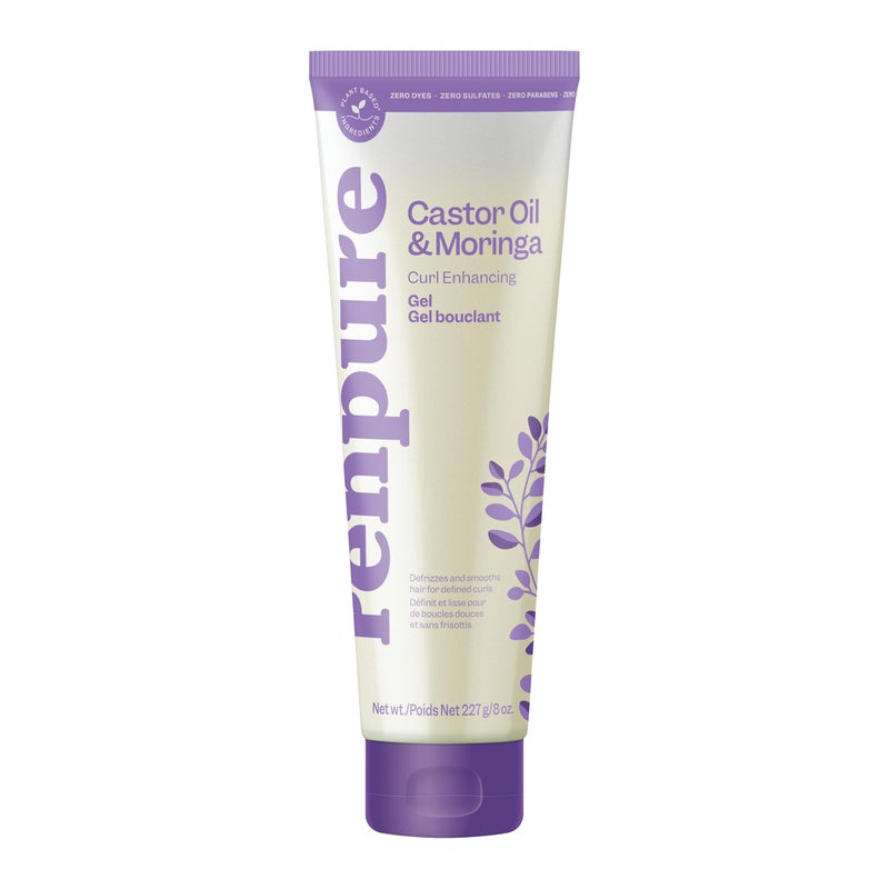 Renpure Castor Oil & Moringa Curl Gel - Curl Enhancing Gel - For Smooth, Defined & Frizz-Free Curls -With Castor Oil & Moringa Seed Oil - For Wavy to Curly Hair - 8 Fl Oz - Image 1