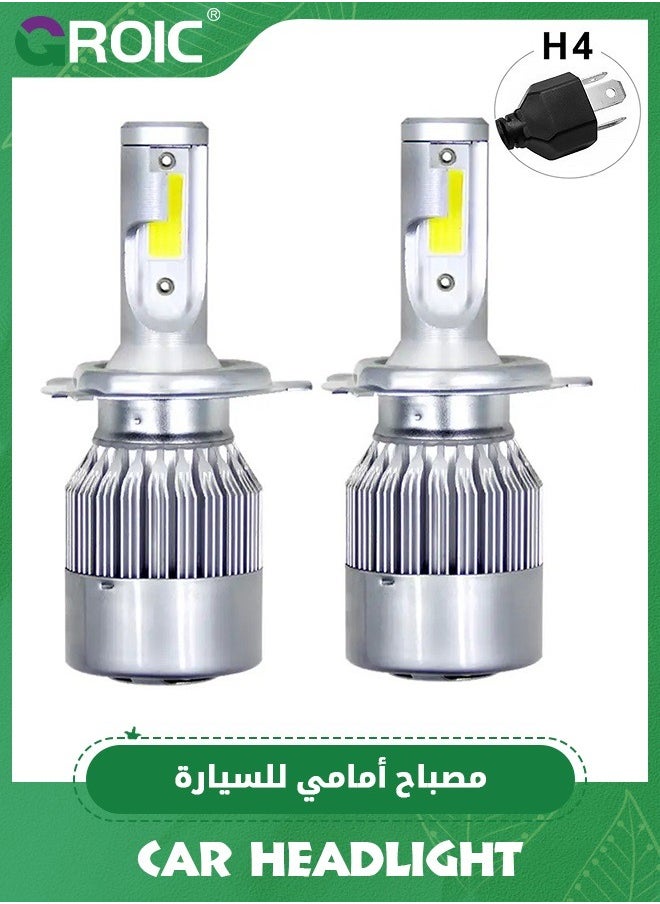 GROIC - 2 Pack H4 LED Headlight Bulbs 360° Adjustable High and Low Beam Conversion Kit Upgraded Bright White LED Super Bright Replacement Plug-N-Play - Image 1