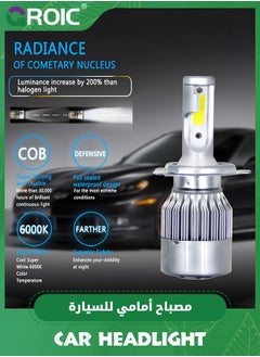 GROIC 2 Pack H4 LED Headlight Bulbs 360° Adjustable High and Low Beam Conversion Kit Upgraded Bright White LED Super Bright Replacement Plug-N-Play  - Image 2
