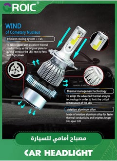 GROIC 2 Pack H4 LED Headlight Bulbs 360° Adjustable High and Low Beam Conversion Kit Upgraded Bright White LED Super Bright Replacement Plug-N-Play  - Image 3