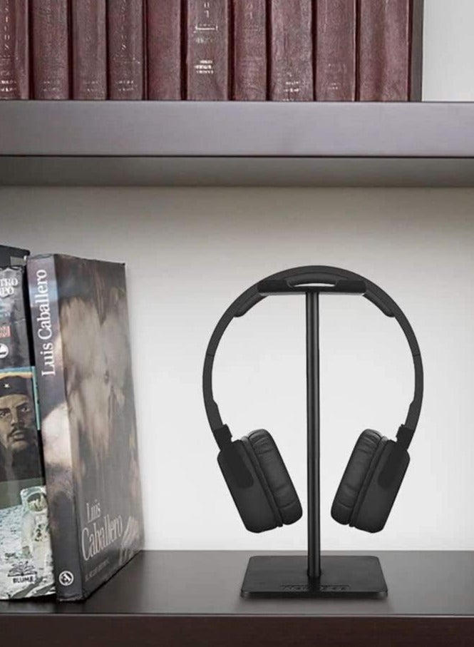 Aluminum Desk Headphone Stand Hanger with Cable Holder for       Gaming Headset Display Table Display Rack Hanger Support Black - Image 3