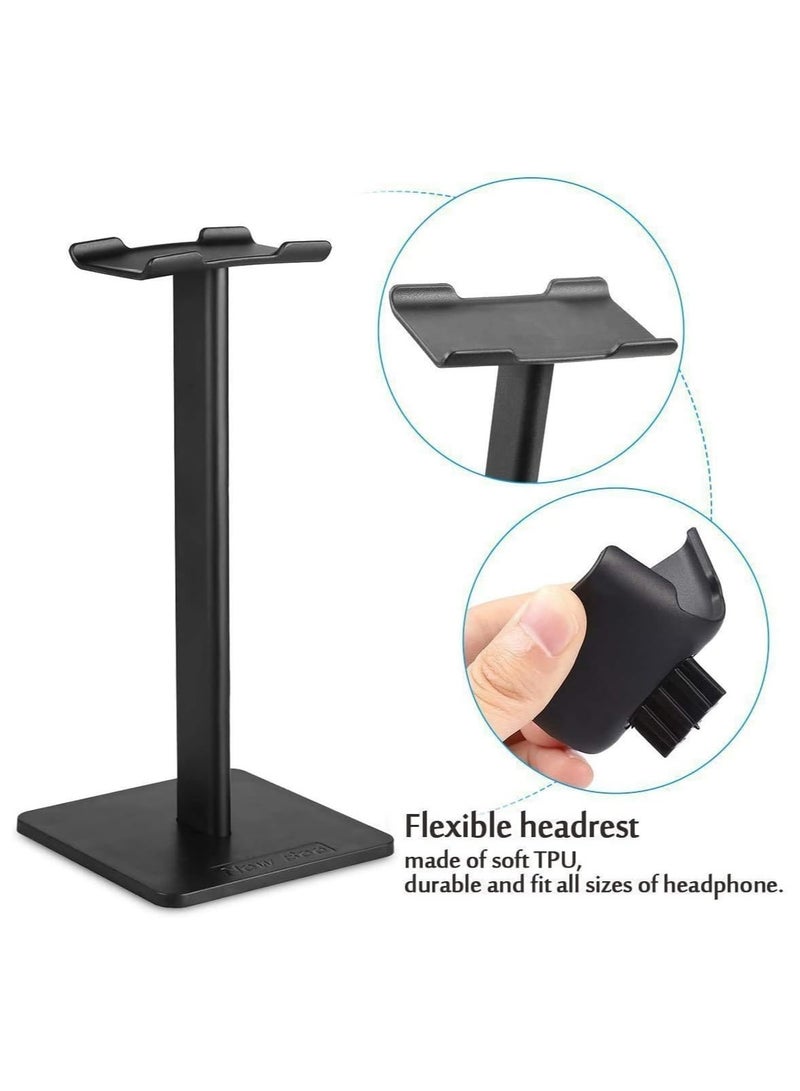 Aluminum Desk Headphone Stand Hanger with Cable Holder for       Gaming Headset Display Table Display Rack Hanger Support Black - Image 5