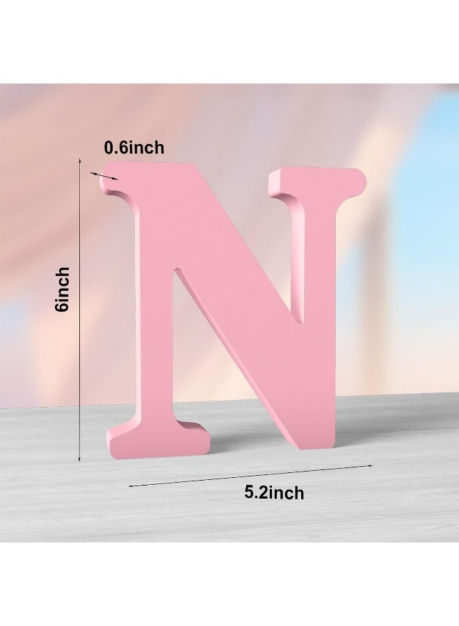 TPGP Wood Letters - Pink, 6 Inch, Unfinished, Standing Letters: Decorative Wall Decor For Craft, Home & Party Projects - Image 2