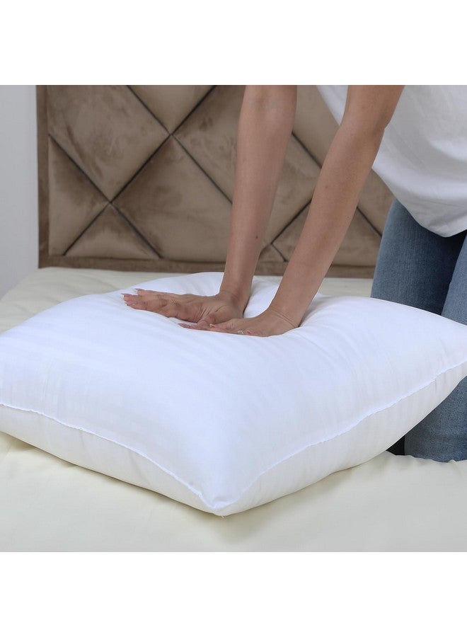 AVI AVI Soft & Fluffy Micorfiber Filled Hotel Quality Premium Cushions Filler Set of 5, 16 x 16 Inch, Decorative Cushion for Sofa, Bed, Throw Pillow Insert, Office (White) - Image 2