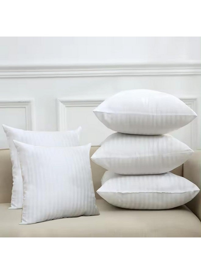 AVI AVI Soft & Fluffy Micorfiber Filled Hotel Quality Premium Cushions Filler Set of 5, 16 x 16 Inch, Decorative Cushion for Sofa, Bed, Throw Pillow Insert, Office (White) - Image 1