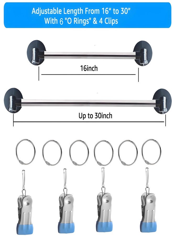 LASVIAL Magnetic Rod for Classroom Whiteboard, Magnets Anchor Chart Paper Holder for Calendar Pocket Chart, Magnetic Flip Calendar Date Display, Teacher Kids Curtain Hanging Black White Decor Accessories Set - Image 2