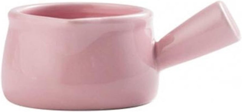 Sauce Boat Ceramic Saucepan Milk Jug Cookware Kitchen Cookware Pot Jam Bowl Milk Cup with Handle Sugar Bowls Gravy Boat,Pink - Image 1