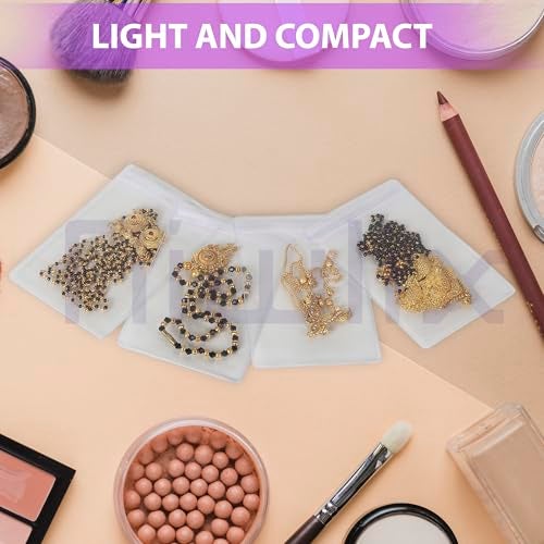 Niwlix 20 Pcs Jewellery Organiser Storage Pouches Clear Zip Lock Cover for Rings, Earings, Necklace, Transparent - Image 2