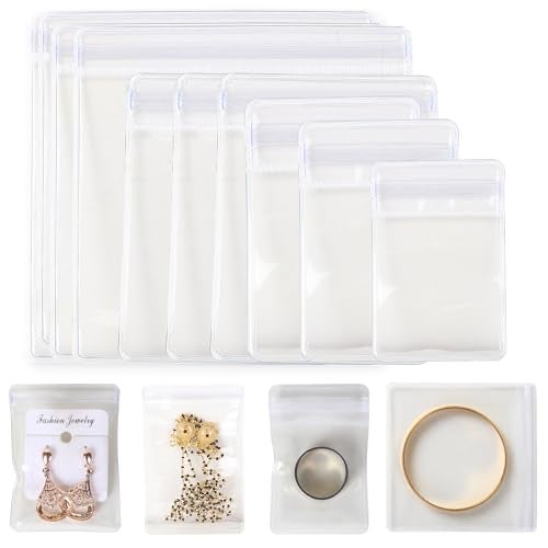 Niwlix 20 Pcs Jewellery Organiser Storage Pouches Clear Zip Lock Cover for Rings, Earings, Necklace, Transparent - Image 1