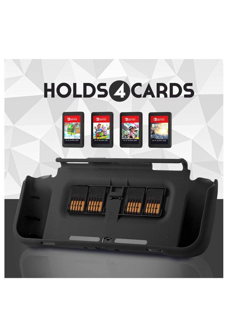 Switch OLED Protective Case, Switch OLED Case with Game Slots and Kickstand, for Nintendo Switch OLED Soft TPU Grip Portable Cover Accessories