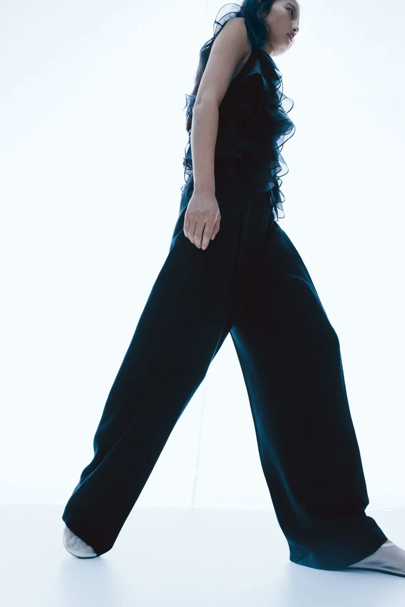 H&M Wide twill trousers