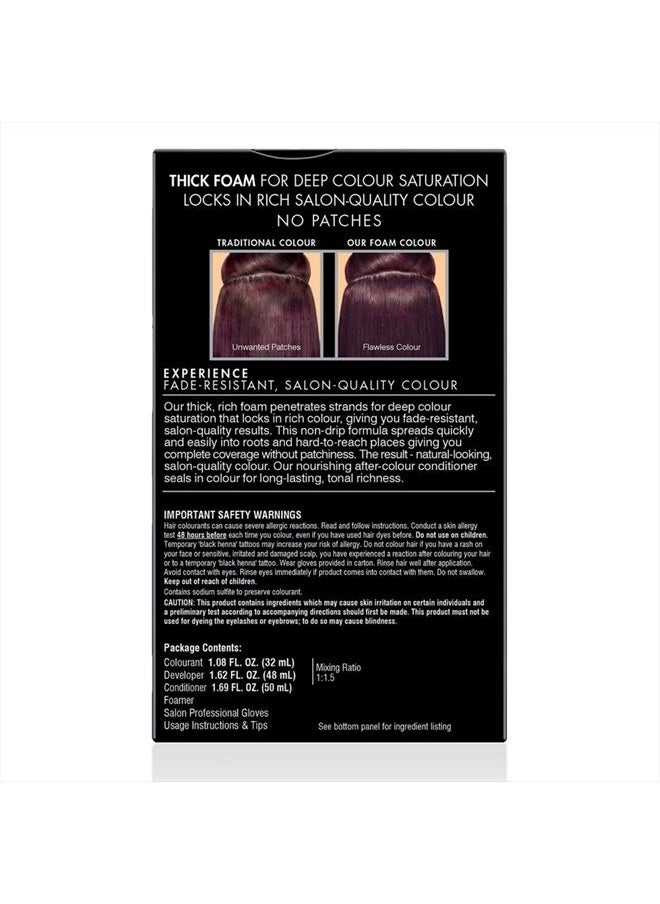 Precision Foam Colour, Deep Cherry Brown 3VR, Full-coverage Hair Color Kit, with Thick Foam for Deep Color Saturation