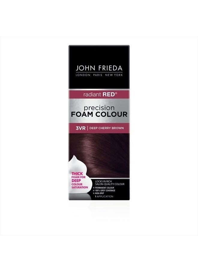 Precision Foam Colour, Deep Cherry Brown 3VR, Full-coverage Hair Color Kit, with Thick Foam for Deep Color Saturation