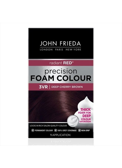 Precision Foam Colour, Deep Cherry Brown 3VR, Full-coverage Hair Color Kit, with Thick Foam for Deep Color Saturation