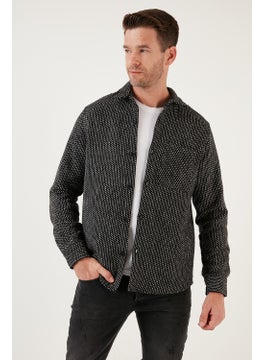 Buratti Patterned Pocket Regular Fit Long Sleeve Winter Shirt Men's Shirt CF24W127187  - Image 5