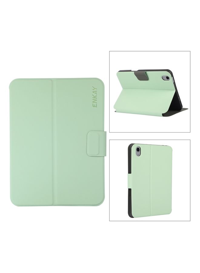 Case Cover For iPad mini 6 ENKAY Leather Stand Smart Tablet Case Light Green