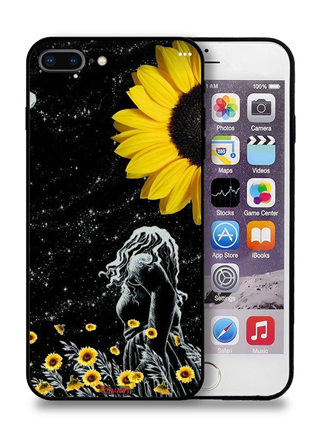 Tolwak Apple iPhone 7 Plus Protective Case Girl Look At Moon Art - Image 1